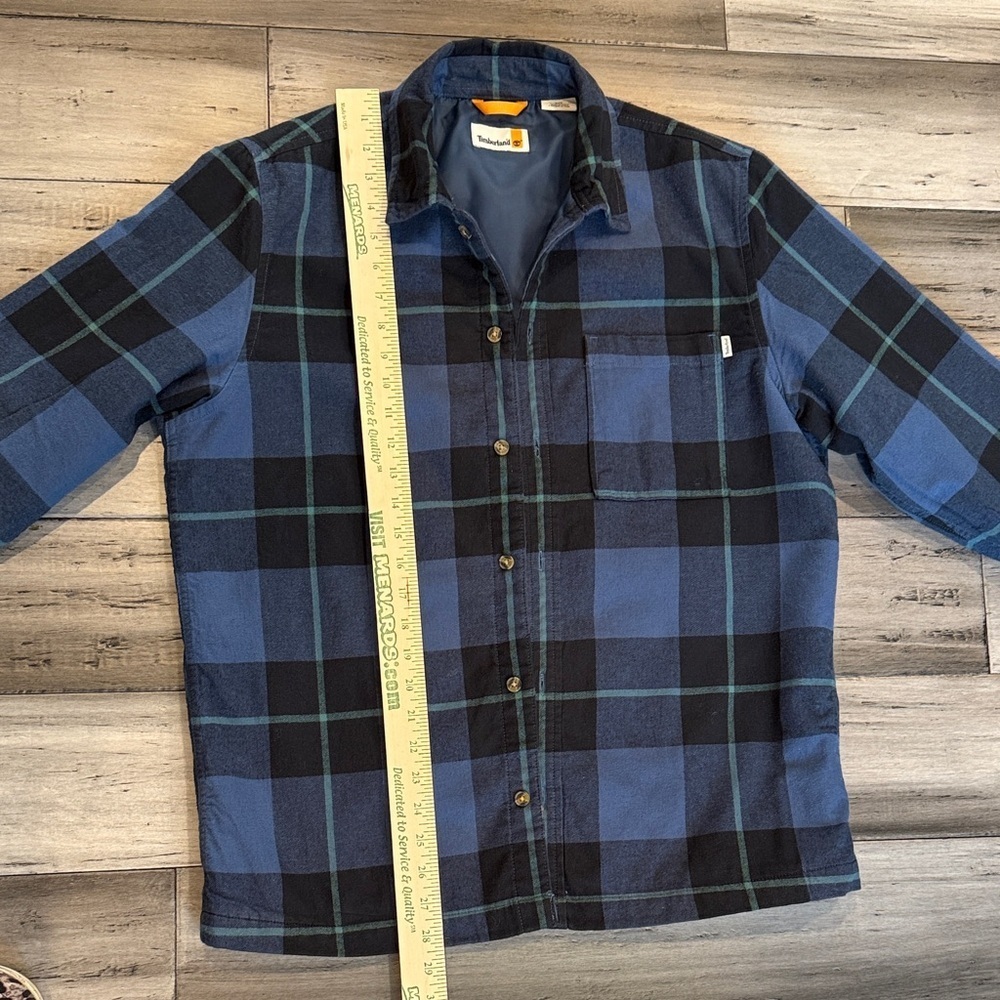 Timberland Blue and Black Plaid Shirt Jacket - Picture 10 of 14